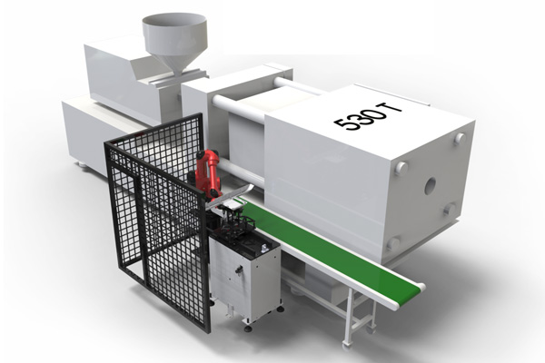 機(jī)器人注塑機(jī)鑲嵌取件方案